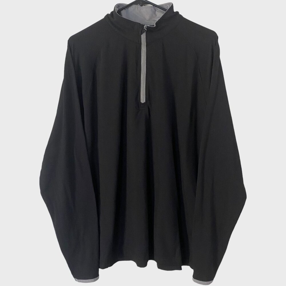 Cloudveil Athletic Quarter-Zip Mock Neck Pullover Sweatshirt Black Men's Large
